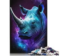 Puzzle 1000 pièces Galaxy Rhinocéros Puzzles en Bois Jouets éducatifs 1000 pièces (75 x 50 cm)
