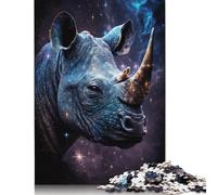 Puzzle 1000 pièces Galaxy Rhinocéros Puzzles pour garçons et Filles Difficulté Puzzles utilisés pour se détendre 1000 pièces (75 x 50 cm)