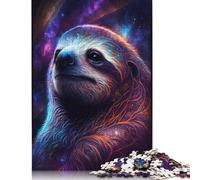 Puzzle 1000 pièces Galaxy Sloth Jigsaw Jeu éducatif Jouet Décoration familiale Adultes Défi 1000pcs (75x50cm)