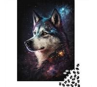 Puzzle 1000 pièces Galaxy Space Husky pour Adultes, Cadeau d'halloween, Jeu éducatif, défi, 1000 pièces (38 x 26 cm)