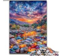Puzzle 1000 pièces Galets colorés pour Adolescents, Jouets addictifs pour la décoration de la Maison (50x75cm)