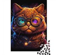 Puzzle 1000 pièces Garfield Cosmique avec Lunettes pour Adultes, Cadeau d'halloween, Puzzles pour Adultes et Adolescents à partir de 12 Ans (38x26cm) <