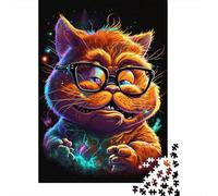 Puzzle 1000 pièces Garfield Cosmique avec Lunettes pour Adultes | Puzzle en Papier | Idée Cadeau | Jeu Familial | 38 x 26 cm / 1000 pièces