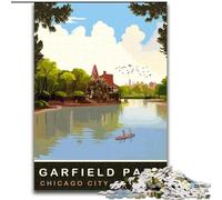 Puzzle 1000 pièces Garfield Park, pour Les 14 Ans et Plus Chaque pièce est Unique - Jeu Amusant et Stimulant pour Toute la Famille Bon Cadeau 26x38cm