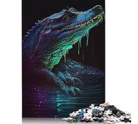 Puzzle 1000 pièces Gator Néon Éblouissant Puzzles Adultes Difficulté Puzzles Renforcer Les Relations Entre Les Membres de la Famille 1000 pièces (38 x 26 cm)