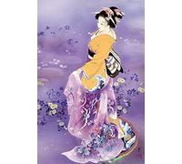 Puzzle 1000 pièces Geisha Japonaise Beauté Portrait Artisanat Intelligence Éducative Soulagement du Stress Jouet Amusant Jeu Familial Enfants Adultes Défi Puzzle Cadeau 38X52CM