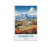 Puzzle 1000 pièces, Generalife Espagne, Puzzle Classique pour Enfants, Puzzle Stimulant et Difficile pour Adultes et Adolescents, 38 x 26 cm