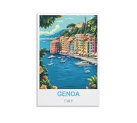 Puzzle 1000 pièces, Gênes, Italie. Puzzle Classique pour Enfants, Puzzle Stimulant et Difficile pour Adultes et Adolescents, 52 x 38 cm.