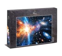 Puzzle 1000 pièces « Genesis » - Explosion d'étoiles dramatique dans le cosmos profond avec des galaxies - Motif espace monumental - Qualité du puzzle fabriqué en Allemagne
