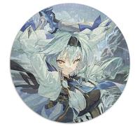 Puzzle 1000 pièces Genshin Impact EULA Lawrence, Puzzle Rond 1000 pièces pour Adultes, Design Complexe pour Adolescents, décoration DIY et Divertissement Stimulant pour Le Cerveau 67,5 x 67,5 cm