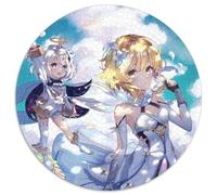 Puzzle 1000 pièces Genshin Impact Paimon Rond, Jeu Familial interactif, défi cérébral, Jouet éducatif, 67,5 x 67,5 cm