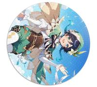 Puzzle 1000 pièces Genshin Impact, Puzzle Rond 1000 pièces pour Adultes, Jeu Familial interactif, défi cérébral, Jouet éducatif 67,5 x 67,5 cm