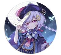 Puzzle 1000 pièces Genshin Impact Qiqi, Puzzle Rond 1000 pièces pour Adultes, Jeu Familial interactif, défi cérébral, Jouet éducatif 67,5 x 67,5 cm