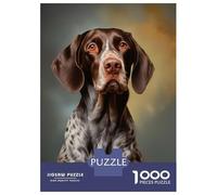 Puzzle 1000 Pièces German Shorthaired Pointer Puzzles pour Adultes - Cadeau d'anniversaire - Jeu Difficile Et Stimulant - Cadeaux 52x38cm/1000pcs