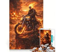 Puzzle 1000 pièces Ghost Rider pour Adolescents, décoration Murale, pour s'amuser en Famille, renforcer Les Liens Entre Les Couples 38x52cm