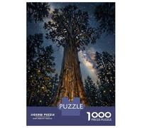 Puzzle 1000 Pièces Giant Sequoia Night Sky - Nature Poster, Mystical Tree Wall Decor, Dark Fantasy Landscape, Firefly F... Puzzle Pour Adultes - Jeu De Réflexion - Décoration Parfaite - Cadeaux Unique