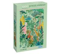 Puzzle 1000 pièces Gibsons Jungle Animals illustré Vert menthe