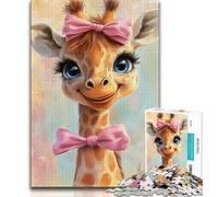 Puzzle 1000 pièces Girafe Arc-en-Ciel pour Adultes et Adolescents, Jouets éducatifs, Jeux en Famille, Cadeau d'anniversaire, 38x26cm