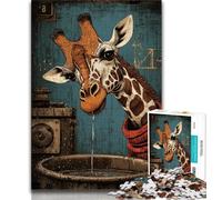 Puzzle 1000 pièces Girafe Art pour Adultes et Adolescents, Jouet éducatif et décompressant, décoration Parfaite, 50x75cm