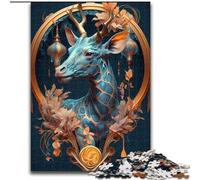 Puzzle 1000 pièces Girafe Enchantement Sorts Puzzles pour Adultes Taille 26x38cm Parfait pour Les Adolescents et Les collectionneurs, décoration idéale pour la Maison et Cadeau de Voyage