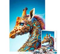Puzzle 1000 pièces Girafes Odyssée pour Adultes Décoration intérieure Jouet Cadeau d'anniversaire Jeu Pratique pour Partager Un Moment Complice Parent-Enfant Dimensions 50x75cm