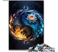 Puzzle 1000 pièces Glace et Feu, Un Casse-tête Stimulant pour Les Adolescents, Parfait pour la décoration intérieure ou comme Cadeau (Taille : 50x75cm)