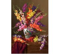 Puzzle 1000 pièces : Glaïeuls dans un vase chinois