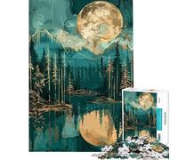 Puzzle 1000 pièces Golden Moon pour Adolescents Un défi éducatif mais Aussi Un Jeu Amusant et Relaxant pour Les 14 Ans et Plus (38x52cm)