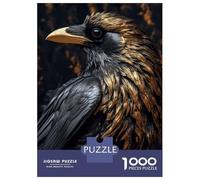 Puzzle 1000 Pièces Golden Raven in Black Casse-tête pour Adultes, Jeu De Réflexion Amusant Et Humoristique, Idéal comme Cadeau pour Toute La Famille 52x38cm/1000pcs