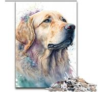 Puzzle 1000 pièces Golden Retriever Puzzles impossibles pour Adultes Taille 50x75cm Idéal pour Les Amoureux, Cadeau Parfait de Noël, du Nouvel an, de la Saint-Valentin