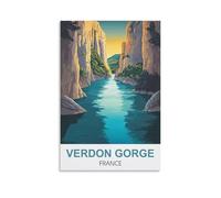 Puzzle 1000 pièces, Gorges du Verdon, France. Puzzle Classique 1000 pièces pour Adultes, Adolescents, garçons et Filles, 70 x 50 cm.