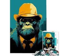 Puzzle 1000 pièces Gorilla Mafia Boss Défi intellectuel Jouet addictif et Relaxant Décoration Parfaite pour Un Père Noël Secret (Dimensions 38x26cm)