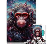 Puzzle 1000 pièces Gorille pour Adolescents Jouet éducatif et décompressant idéal pour Un Anniversaire ou comme Cadeau (26x38cm)