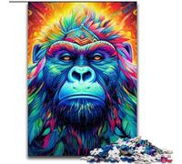 Puzzle 1000 pièces Gorilles colorés, Puzzle Difficile pour Adultes, idéal pour la décoration de la Maison et du Bureau, Les fêtes, Les Anniversaires et Les Cadeaux de Vacances (Taille 50x75cm)