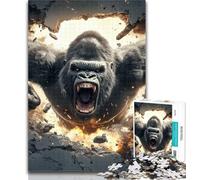 Puzzle 1000 pièces Gorilles pour Adolescents, Jeu Familial Anti-Stress, défi Difficile, Cadeaux du Père Noël Secret, 50x75cm