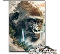 Puzzle 1000 pièces Gorilles pour Adultes 26x38cm Un Casse-tête Stimulant pour Les Adolescents, Une soirée de Jeux en Famille Amusante