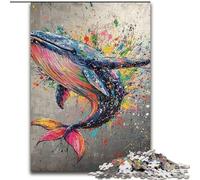 Puzzle 1000 pièces Graffiti Baleine pour Adultes et Adolescents, Jeu Stimulant et interactif en Famille (26x38cm)
