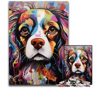 Puzzle 1000 pièces Graffiti King Charles Spaniel, Puzzle pour Adultes, activité familiale, décoration d'intérieur, Cadeau de Vacances, 26x38cm / 10,23x14,96 Pouces