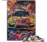 Puzzle 1000 pièces Graffiti Voiture de Sport pour Adultes et Adolescents, à partir de 14 Ans, Art Déco Maison Jeux Famille Cadeaux Noël Anniversaire (26x38cm)