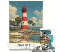 Puzzle 1000 pièces Grand Isle, LA | La liste de souhaits Hand Speed Race avec le Père Noël est idéale comme cadeau 38x52cm