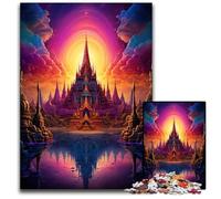 Puzzle 1000 pièces Grand Palais de Thaïlande Puzzle Impossible pour Adultes Défi cérébral Cadeau Parfait pour Les Adolescents et décoration intérieure 1000 pièces (75 x 50 cm)