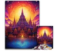 Puzzle 1000 pièces Grand Palais de Thaïlande Puzzles en Bois pour Adultes pour Les Anniversaires Les Vacances et Noël 1000 pièces (75 x 50 cm)