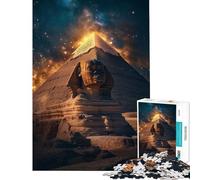 Puzzle 1000 pièces Grand Sphinx et Pyramide Activités Amusantes à la Maison Défi Difficile Jeu Impossible pour Les 14 Ans et Plus (38x26cm)