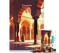 Puzzle 1000 pièces Grande Mosquée de Cordoue Jeu précis et Amusant pour se concentrer et se détendre Cadeau de Noël idéal (38x52cm)