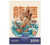 Puzzle 1000 Pièces Great Ramen Dragon Puzzles pour Adolescents - Anti-Stress - Défi Éducatif - Cadeau d'anniversaire Unique 38x26cm/1000pcs