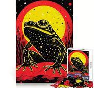 Puzzle 1000 pièces Grenouille Funky imprimé en risographie pour Adultes, Jouet de logique Fine, Objet de Collection aux Bords Nets (38x26cm)