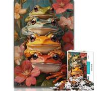 Puzzle 1000 pièces Grenouille Puzzle 1000 pièces pour Adolescents Anti-Stress défi Difficile renforce l'amour Entre Les Couples 38x26cm
