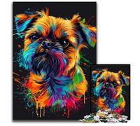 Puzzle 1000 pièces Griffon Bruxellois pour Adultes, pour Les Anniversaires, Les fêtes et Noël 50x75cm/19,68x29,52 Pouces