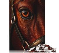 Puzzle 1000 pièces Gros Plan sur Un œil de Cheval pour Adultes Cadeau d'halloween Puzzles Jeu éducatif Défi Jouet 1000 pièces (75 x 50 cm)