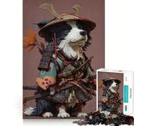 Puzzle 1000 pièces Guerrier Chien samouraï pour Adolescents, Jeu de logique et de Construction, Silencieux et Amusant, découpe Nette, Joli Cadeau (38x26cm)